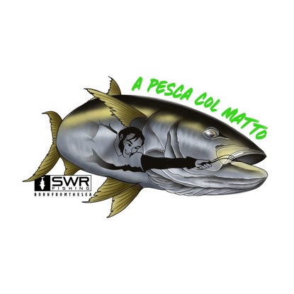 Immagine di ADESIVO RICCIOLA - A PESCA COL MATTO