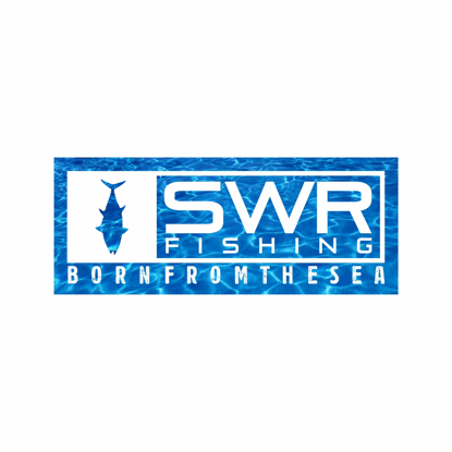 Immagine di ADESIVO SWR FISHING AQUA BLUE