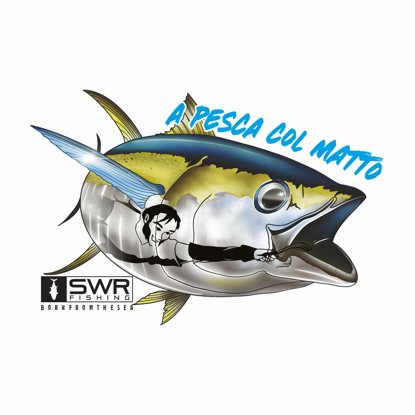Immagine di ADESIVO TONNO - A PESCA COL MATTO