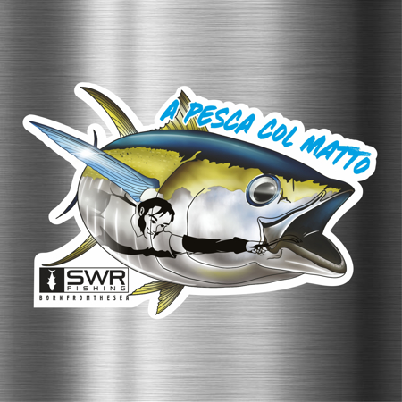 Immagine di ADESIVO TONNO - A PESCA COL MATTO