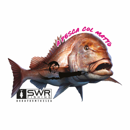 Immagine di ADESIVO DENTICE - A PESCA COL MATTO
