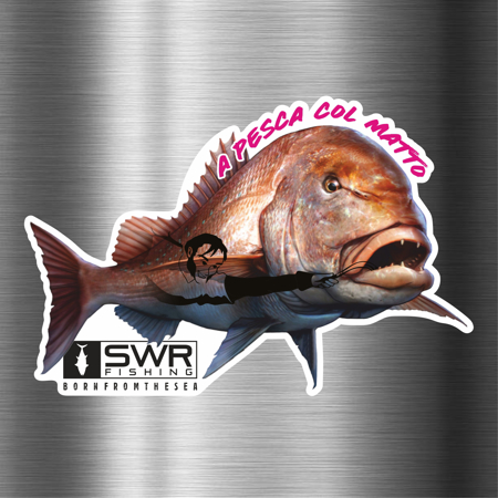 Immagine di ADESIVO DENTICE - A PESCA COL MATTO