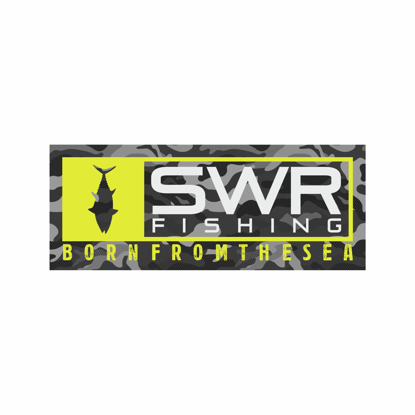 Immagine di ADESIVO SWR FISHING CAMO GREY