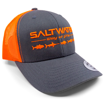 Immagine di CAPPELLINO GAME FISH GRIGIO-ARANCIO FLUO
