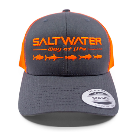 Immagine di CAPPELLINO GAME FISH GRIGIO-ARANCIO FLUO
