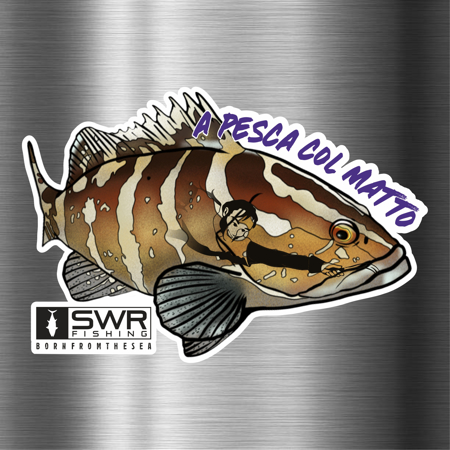 Immagine di ADESIVO CERNIA - A PESCA COL MATTO