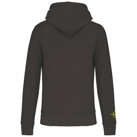 Felpa Con Cappuccio Uomo Integrity's Home | Zip | Grigio Scuro Taglia S | Stile Universitario