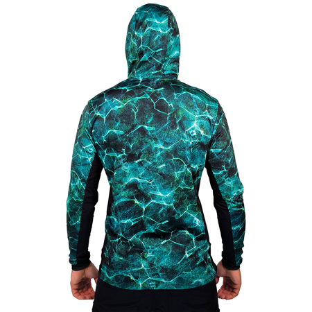 Immagine di T-SHIRT TECNICA M/L AIRFLOW CON CAPPUCCIO TROPICAL REEF