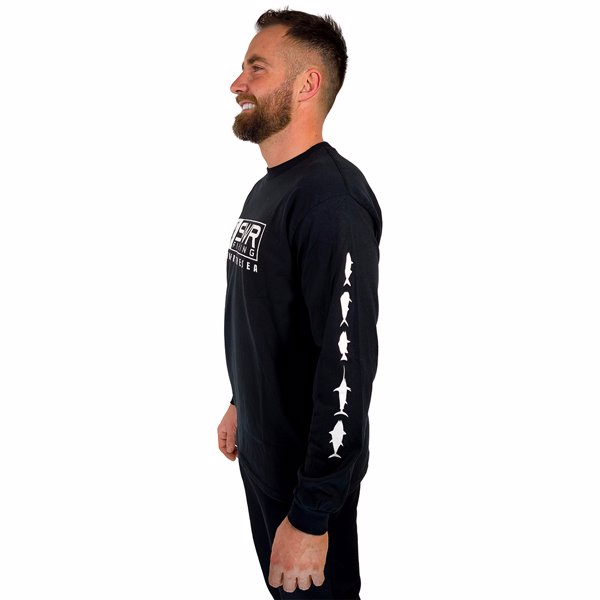 T-SHIRT MANICA LUNGA GAME FISH NERA